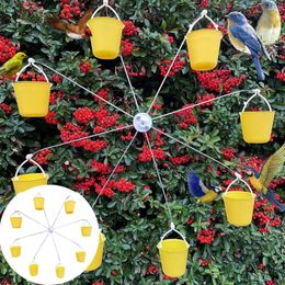 Other Bird Supplies Windmill Shaped Feeder Food Spill Toy Outdoor Hanging Ferris Wheel With Hummingbird For Garden