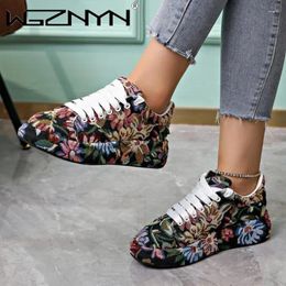 Casual Shoes Sizes 35-43 Autumn Graffiti Sneakers For Women Large Size Fashion Couple Young People Men Colored Drawing Flats
