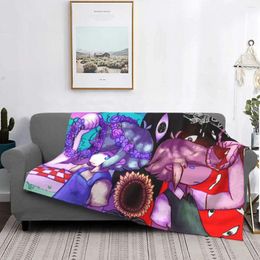 Blankets Basil Omori Flannel Blanket Psychological Horror Game Custom Throw For Bed Sofa Couch 150 125cm Quilt