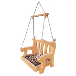 Other Bird Supplies Automatic Wood Feeder Hanging Pet Chair For Balcony Villa Garden Feeding 1 Piece