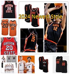 Stephen Thompson Jr. Oregon State Beavers Basketball Jersey Tres Tinkle Ethan Thompson Drew Eubanks Gligorije Rakocevic Gary Payton A.C. Green Osu Maglie