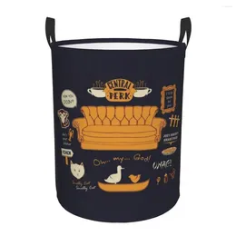 Laundry Bags Friends Basket Collapsible Classic TV Show Clothes Hamper For Baby Kids Toys Storage Bin