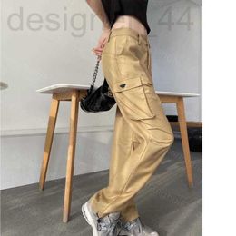 Pantaloni da donna Capris firmati 23ss Abbigliamento da donna da donna Tinta unita lato tasca grande design cargo pantaloni da vento qualità casual Donna a1 Y3WK