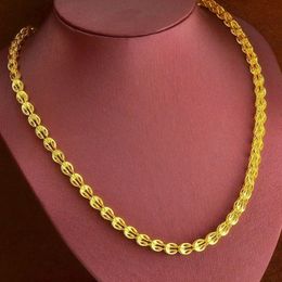 20 Inches Collar Chain 18k Yellow Gold Filled Womens Mens Clavicle Necklace Chain Gift Fashion Accessories283r