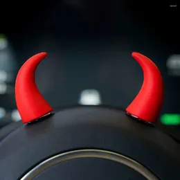 Steering Wheel Covers Devil Horn Car Accessories Eye-catching Decal Set Stylish Automotive Decor Self-adhesive For