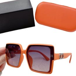 Sunglasses for women designer glasses PC full frame lunette Gradient Colour fashion high quality luxury letters eyeglasses orange mens shade adumbral eyewear