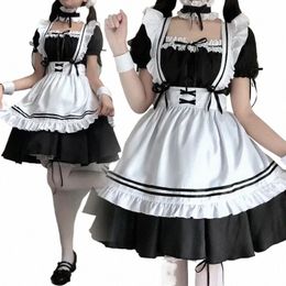 girl Black Cute Lolita Maid Costumes Girls Women Lovely Maid Cosplay Costume Animati Show Japanese Outfit Dr Clothes r2fx#
