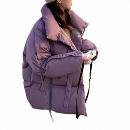 new Oversize Cropped Coat Women Parkas Down Cott Jacket Warm Female Casual Loose Winter Jackets Padded Puffer Parka Outerwear w55v#