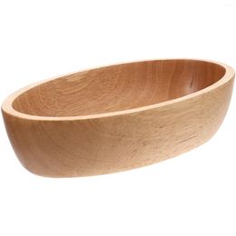 Dinnerware Sets Kids Wooden Bowl Boat Shaped Fruit Plate Table Decor Practical Serving Dish