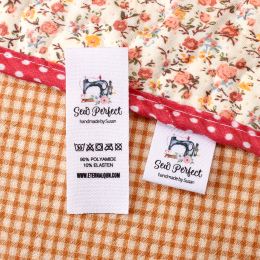 accessories Custom Sewing Labels, Care label, Organic Cotton Ribbon Labels, Personalised Brand , Logo or Text(MD3269)