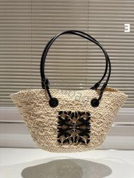 Designer Straw Basket fashion Bag Handwoven Crossbody Beach Tote Summer Ladies Handbag woven bag purse a3