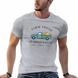 fresh Pumpkin Patch Fall Farmhouse Pumpkin Autumn Aesthetic Fall T-Shirt cute tops vintage clothes funnys mens plain t shirts A9fc#