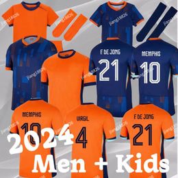 25 Netherlands MEMPHIS soccer 23 24 Holland club jersey JONG VIRGIL DUMFRIES BERGVIJN Shirt 2024 KLAASSEN BLIND DE LIGT men kids kit football shirt