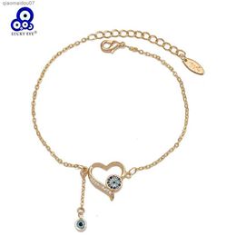 Anklets Lucky Eyes pusta urok Regulowany cyrkon Trkiye Evil Eye Anklet dla kobiet Tobilleras Mjer Bijouxl2403