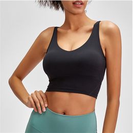 Lu Women Yoga Designer Align Tank Tops Gym Clothes U-shaped Yoga Bra for Women Casual Running Nude Tight Sports Vest Fitness Underwear Shirt 478