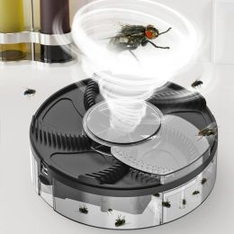 Traps Automatic Rotation Flies Traps Electric Flycatcher Killing Machine USB Charing Household Kitchens Restaurants Bait Upgraded Trap