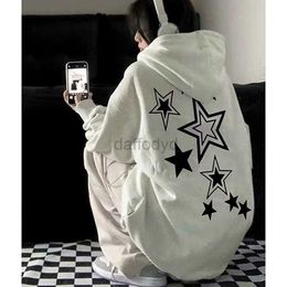 Women's Hoodies Sweatshirts Harajuku Streetwear Sweatshirt Unisex Oversized Y2K Stars Printed Loose for Men Grunge E-girls Autumn Winter Cute Tops 24328