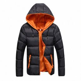 winter Jacket Men Casual New Hooded Thick Padded Jacket Zipper Slim Men And Women Coats Men Parkas Outwear Warm Coat V5YQ#