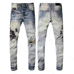 Amirir Jeans Designer Jeans Man Womens Mens Jeans Black Pants High-end Quality Straight Design Retro Streetwear Casual Sweatpants Designer Jeans for W 293