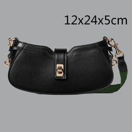 Moon Side Underarm Shoulder Bags Messenger Crossbody Shopping Hobo Handbags Bag Flip Women Handbag Purse Genuine Leather Wallet Adjustable strap