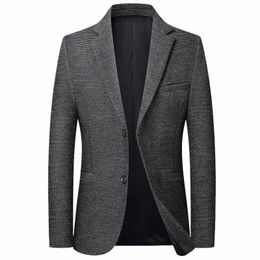 men's Korean Versi of The Trend Casual Wedding Hosting Solid Color Wool British Style Busin Fi Blazer Gentleman's Suit X9o0#