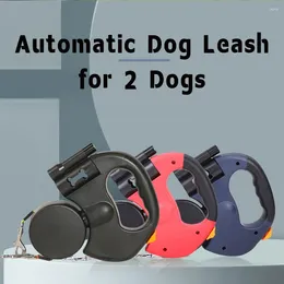 Dog Collars 2/3m Automatic Leash For 2 Dogs Prevent Entanglement 360 Degree Rotation Small Medium