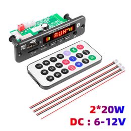 Upgrade 2*20W 40W Amplifier Mp3 Player Decoder Board 6V-12V Bluetooth-Compatible 5.0 Car FM Radio Module TF USB AUX WMA Player Decoder Wholesale