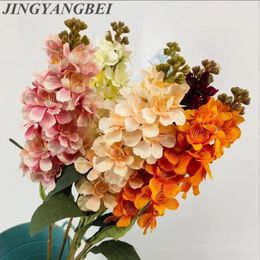 Decorative Flowers Autumn Silk Hyacinth Artificial Violet Wedding Simulation Flower Branch Delphinium Home Decoration Fake Gladiolus