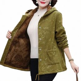middle-aged Elderly Mothers 2023 Autumn Coat Short Autumn Winter Add Veet Padded Jacket Elderly Cott-Padded Clothes m4cF#
