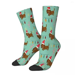 Men's Socks Dackel Dog In Christmas Dachshund Male Mens Women Spring Stockings Polyester