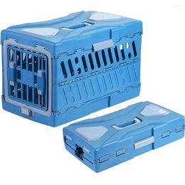 Cat Carriers Collapsible Hard-Sided Dog Crate 2-Door Portable Kennel Travel Carrier For Small And Medium Puppy