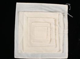 Portable 100pc cotton gauze reusable drawstring bag packaging bath soap herbal Philtre tea gift1992775