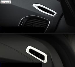 For s60 s60l xc60 v60 2PCS air conditioning vent cover trim strip interior dashboard outlet frame decoration 3D sticker3737909