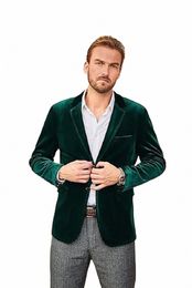 blazers for Men Suitable for Dinner Dance Wedding Suit Male Men's Veet Blazer Double Breasted Solid Color Slim Fit Sport Suit J5da#