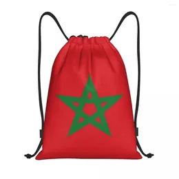 Shopping Bags Custom The Flag Of Morocco Drawstring Bag For Training Yoga Backpacks Women Men Sports Gym Sackpack