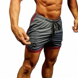 training Exercise Shorts Solid Fitn Territory Sports Swimming Shorts Men Running Gym Quick-Drying Tie Plus Size Sportwear 178y#