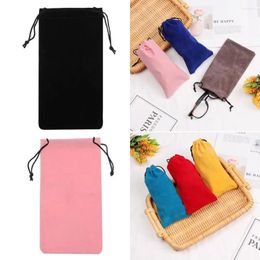 Storage Bags Soft Optical Glasses Case Solid Color Sunglasses Bag Drawstring Pouch Cloth Eyeglasses