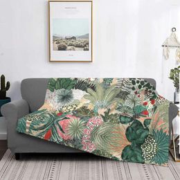 Blankets Tropical Plants Velvet Throw Blanket Forest Jungle For Bedding Outdoor Ultra-Soft Quilt