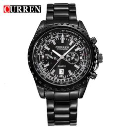 Curren/karien 8053 Men's Stainless Casual Quartz Movement Steel Band Wrist Business Watch