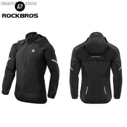 Cycling Jackets Rockbros bicycle jacket mens bicycle jersey breathable clothing MTB windproof reflective quick drying jacket sportswear24328
