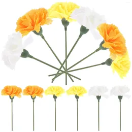 Decorative Flowers Wedding Artificial Marigold With Stems Decor Silk Cloth Faux