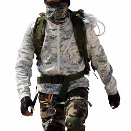 tattico Snow Fleece Jacket Uomo Autunno Inverno caldo antivento Tops Outdoor Thermal Army Camoue Cappotti Airsoft Sci Giacche a vento y5Nf #