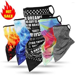 Bandanas 1PC Breathable Silk Frosty Touch Fabric Face Mask Windproof Dust Scarf Wrap Bandana Neck Cover Balaclava Outdoor Sports