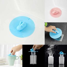 2024 Cartoonfloor Drain Cover Bathroom Sink Philtre Silicone Deodorant Pad Anti Clogging Hair Catcher Stopper Bathroom Accessories