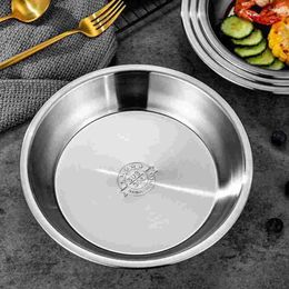 Dinnerware Sets Stainless Steel Soup Bowl Fruit Washing Kitchen Supply Simple Basin Household Tableware