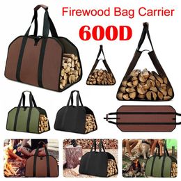 Storage Bags Carrying Bag Canvas Firewood Log Highquality Wood Supersized For Fireplace Tote Field