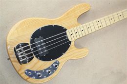 Electric bass four string and five string natural wood white wax wood qin body