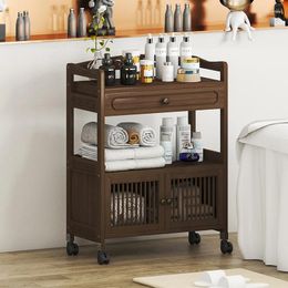 Kitchen Storage Beauty Cart Racks Salon Special Tool Car Ironing And Dyeing Three Layers Hair Nail Locker File