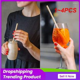 Drinking Straws 1-4PCS Wheat Straw Disposable /pack Kitchen Accessories Tools Environmentally Friendly 20cm