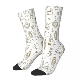 Men's Socks White Ancient Egypt Egyptian Male Mens Women Winter Stockings Polyester
